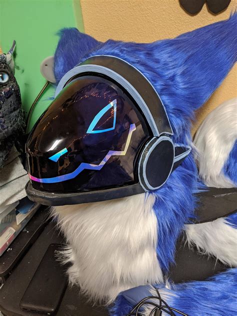 I think uploading it here and letting people make their own heads with my preliminary design will help. . Protogen visor for sale